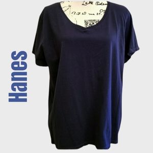 Hanes T-Shirt/Navy Blue
